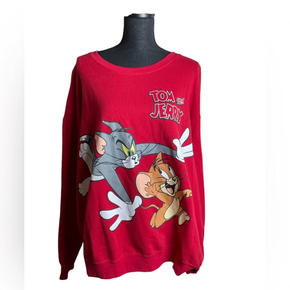 Juniors TOM and JERRY Pullover SWEATSHIRT Juniors 3XL - Picture 1 of 7